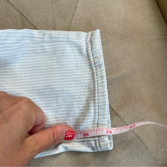 Lucky Brand Women's 6 Charlie Capri 28 Pinstripe Nautical Sailor Pants - Picture 6 of 10